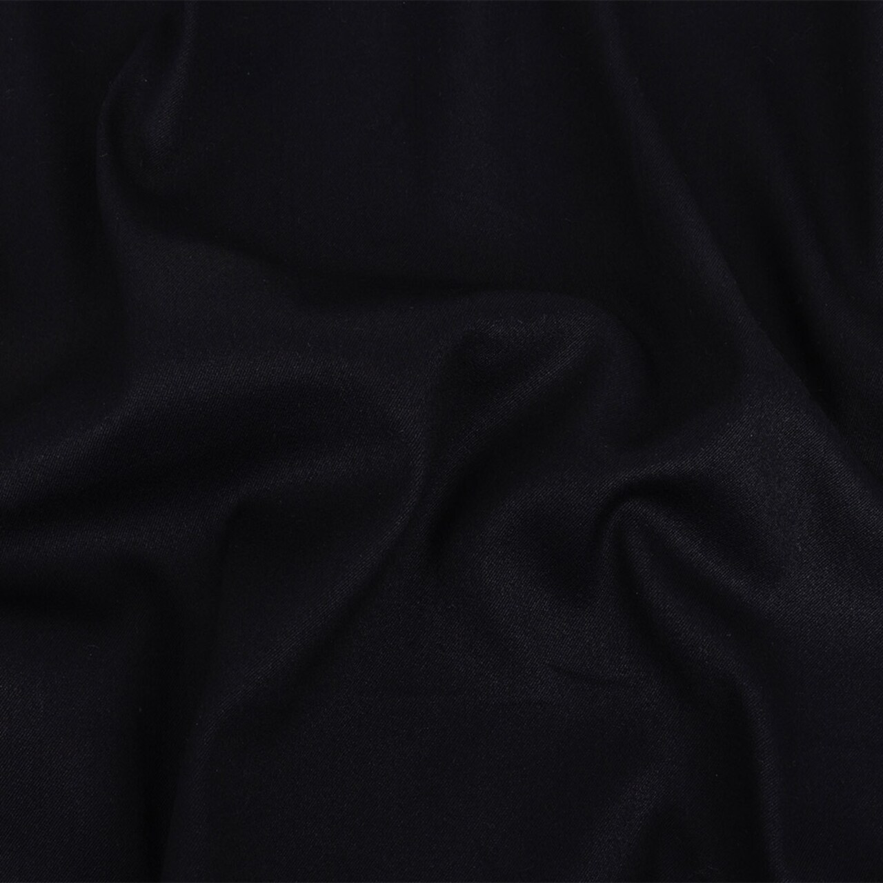 1 Yard Medium Weight Midnight Navy Heavy Stretch Cotton Twill 51’’ Width